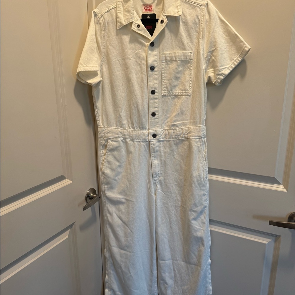 Levi's Womens Cream Denim Jumpsuit